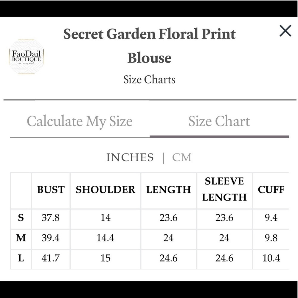 Secret Garden Floral Print Blouse - Picture 8 of 8